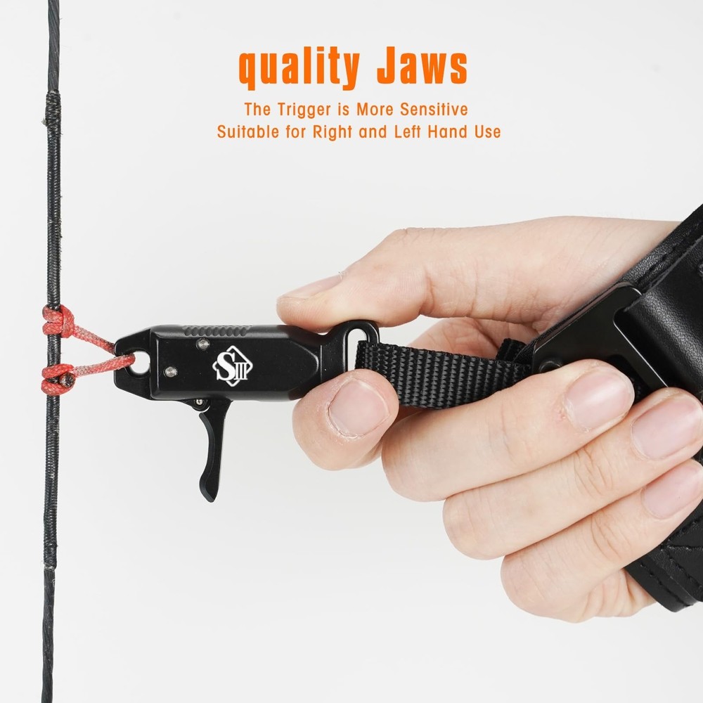 LWANO Archery Compound Bow Release Aids Trigger 360° Adjustable Wristband R