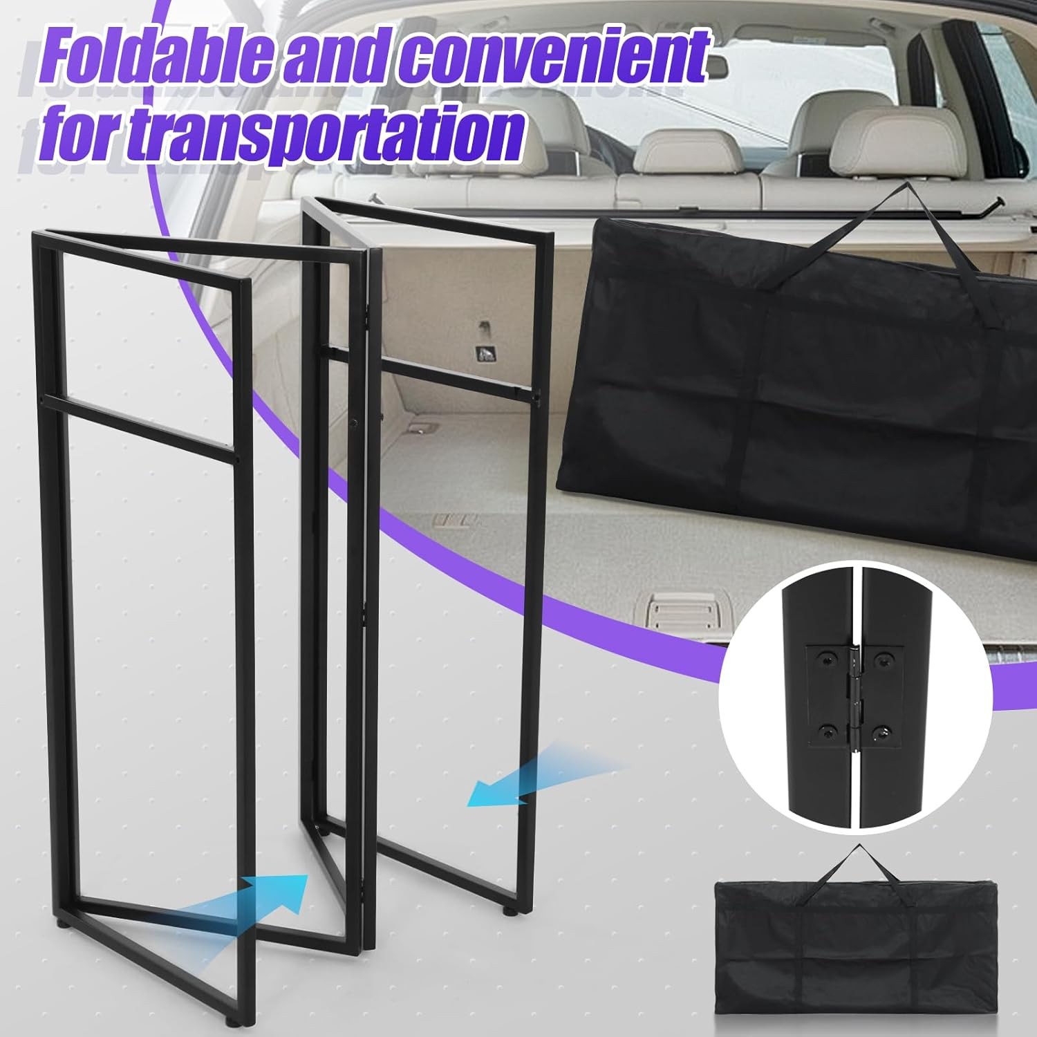 Portable DJ Facade Table Station 44"x41" Event Booth Facade Metal Foldable Frame