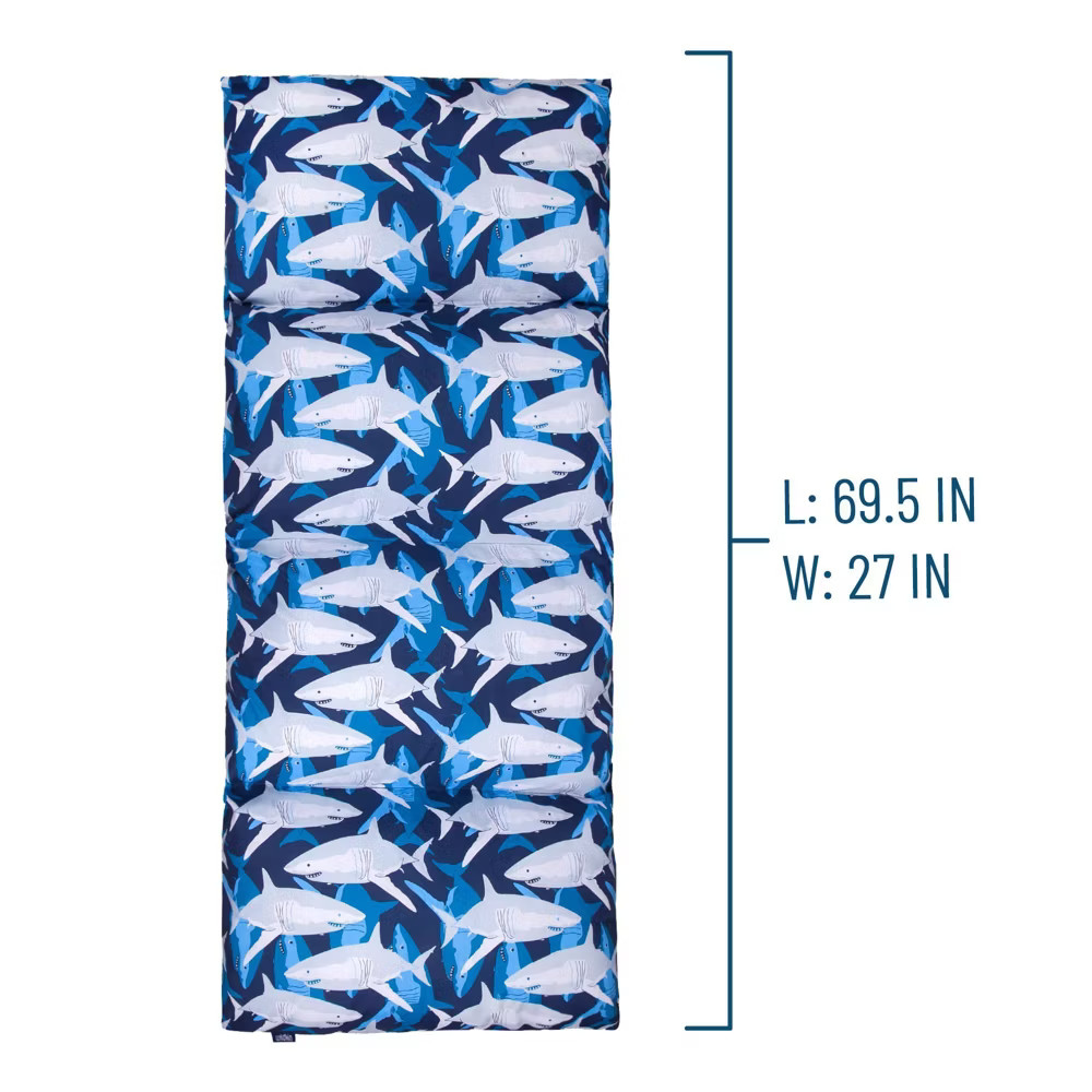 Wildkin Kids Floor Pillow Lounger (Sharks)