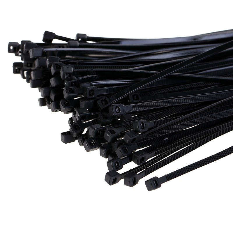 100pcs Cable Ties Nylon Auto Lock 3x200mm Zip Wire Strap Multifunctional