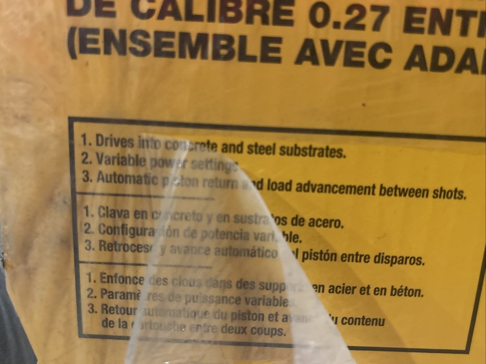 DeWalt Tool Powder-Actuated Fully Automatic .27 Caliber DFD270SK New