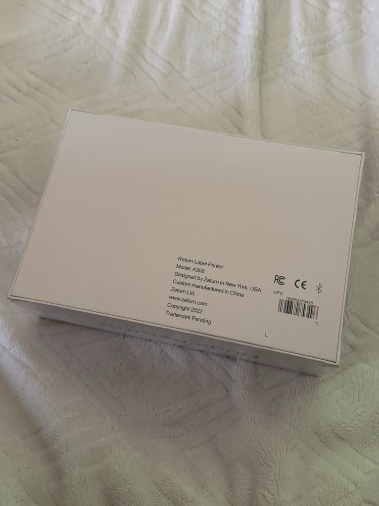 Brand New Unopened Box Zeturn Return Label Printer