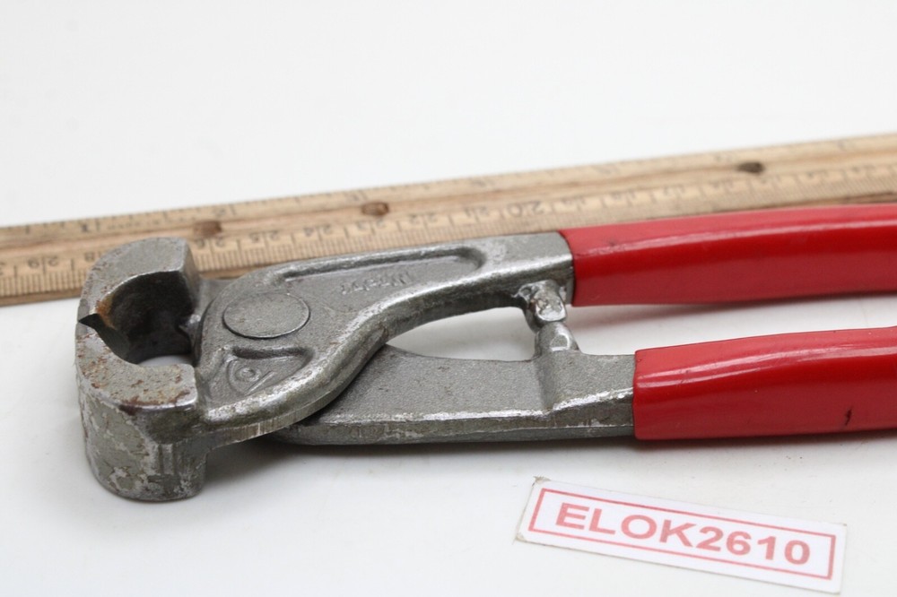 Unbranded 10" RED Rubber Handle Forge Nipper Tool