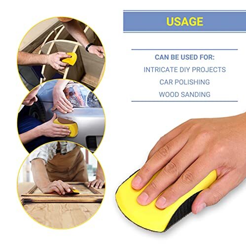 Mouse Shaped Hand Sanding Block for 5 Inch Hook and Loop Discs Hand Sander