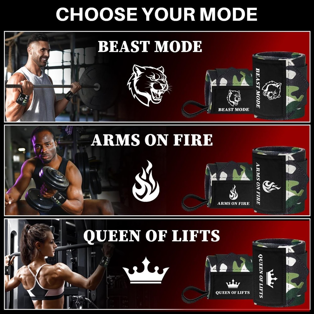 Heavy duty wrist wraps for weightlifting