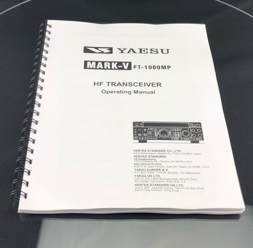 Yaesu FT-1000MP Mark-V Instruction Manual Operating Guide Coil Bound