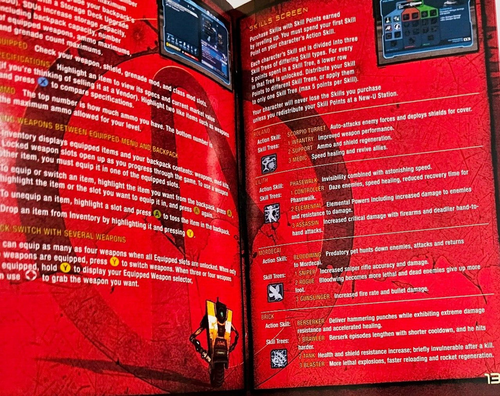 Replacement Xbox 360 Game Manual Guide Borderlands