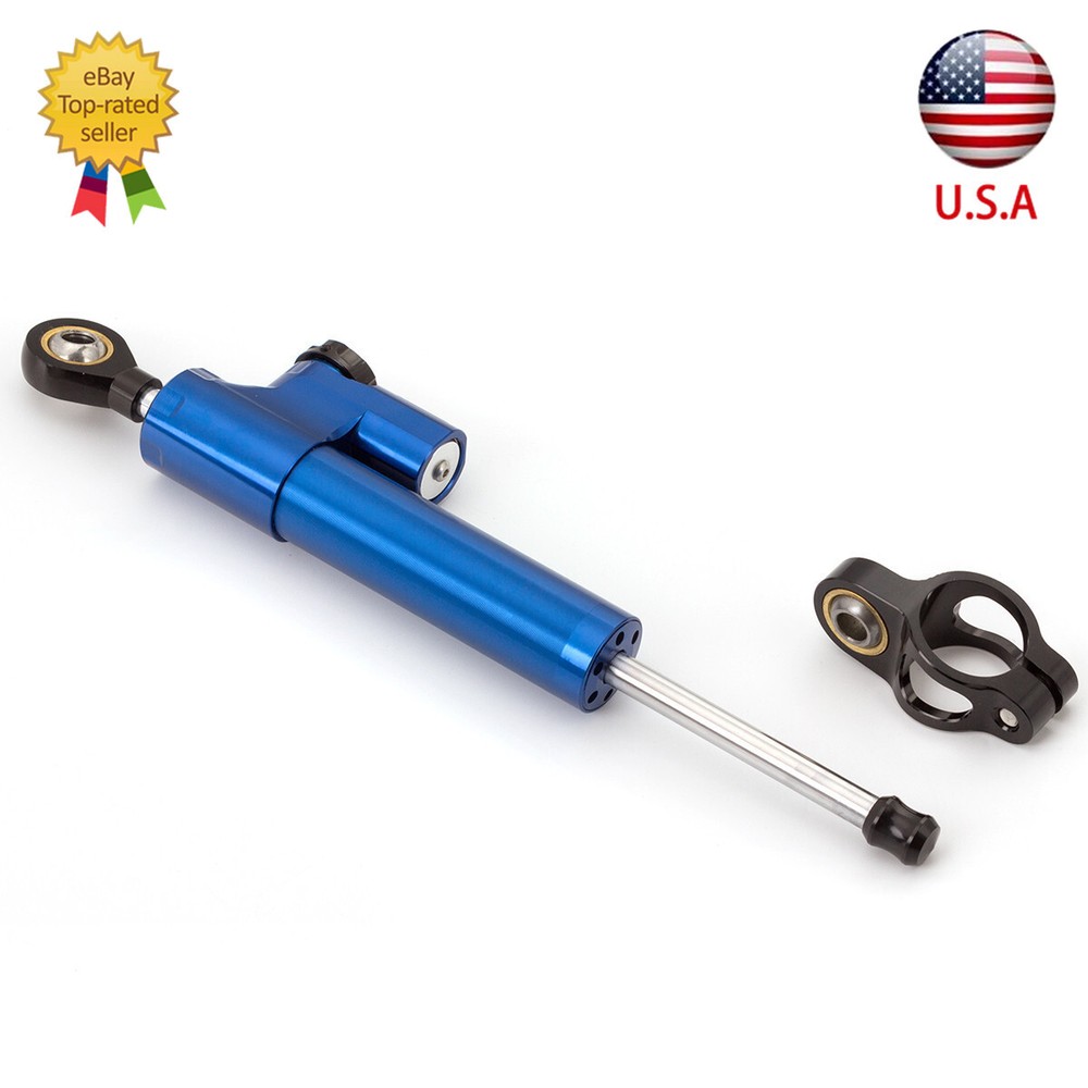 255mm CNC Steering Damper Linear Stabilizer Reversed Shock Absorption Universal
