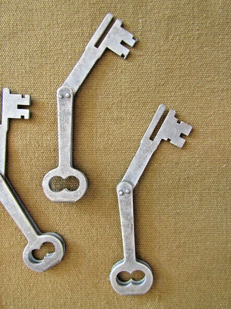 antique folding skeleton keys, "Church Keys."