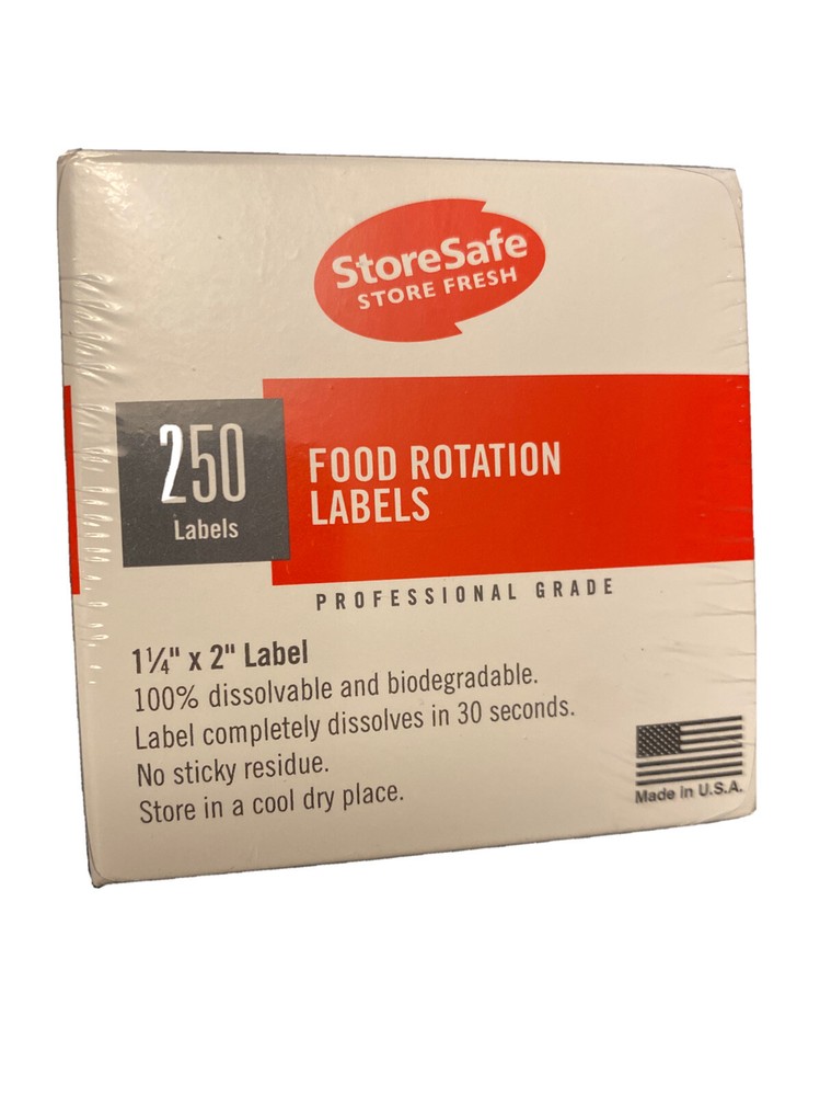 4 Pack Store safe Rotation Labels 1252SL 2SLB250