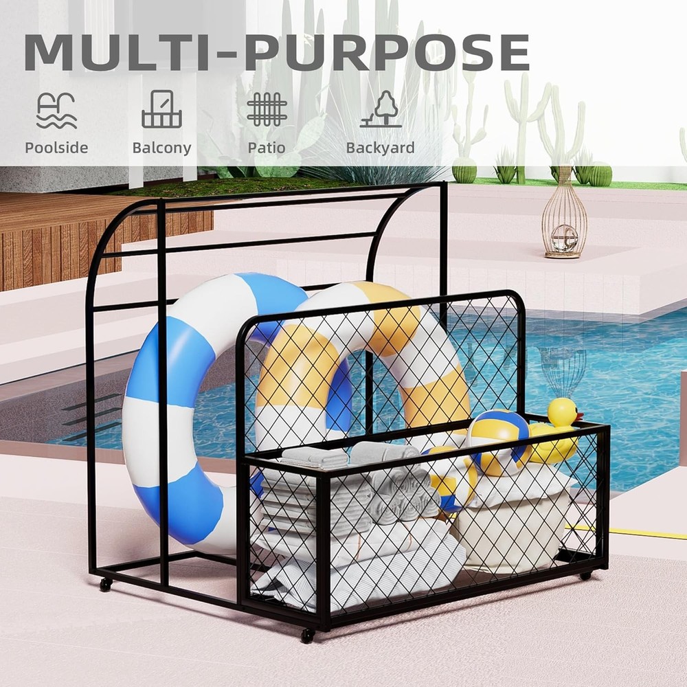 Pool Float Storage Organizer,Patio Poolside Float Storage Holder