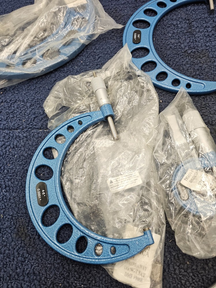 7 Pieces Micrometer Hardware Assembly Blue Different Sizes