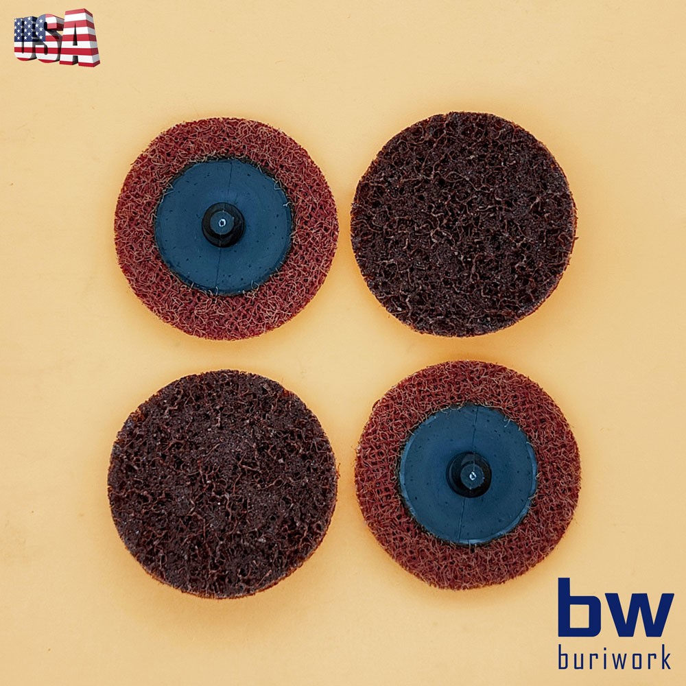 50 PCS 2 Inch Maroon Quick Change Surface Prep Pads Conditioning Discs