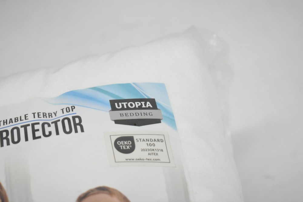 Utopia Bedding Mattress Protector Queen Waterproof 2 Pack Terry Top Fluid