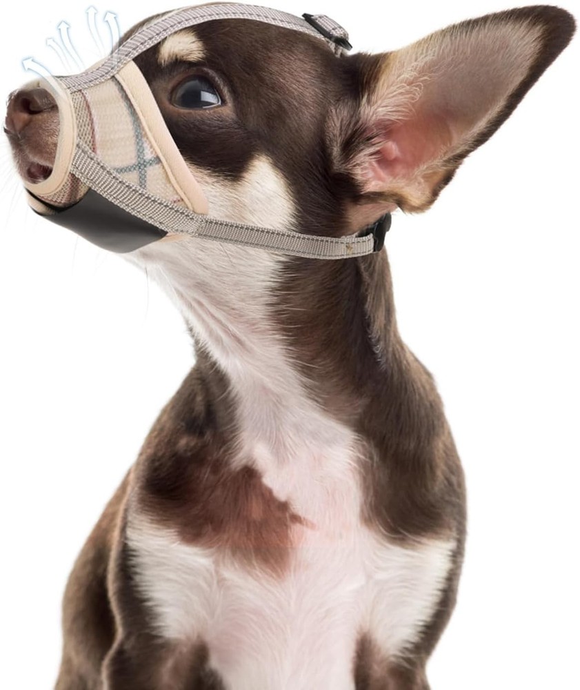 Dog Muzzle Soft Muzzle Anti Biting Barking Chewing Comfortable Air Mesh Mouth