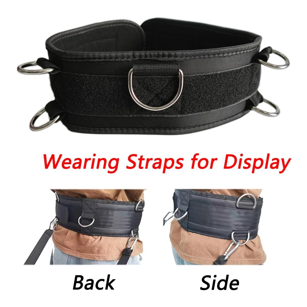 Fitness Resistance Belt Multi Functional 5 Rings Weight Training Pull Up Squat