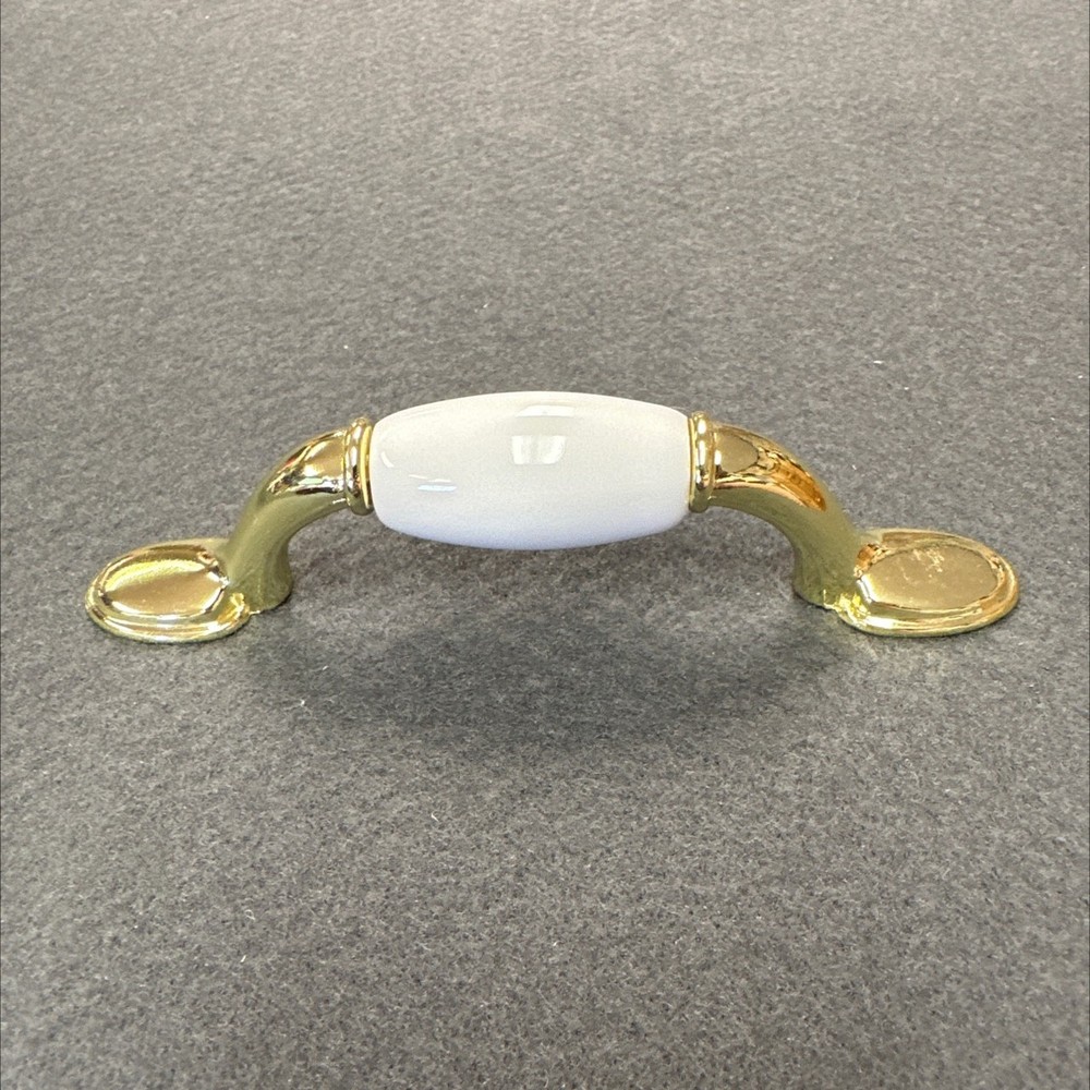 (5 Pack) 3 inch Spoon Foot Pull With Brass with White Ceramic Insert