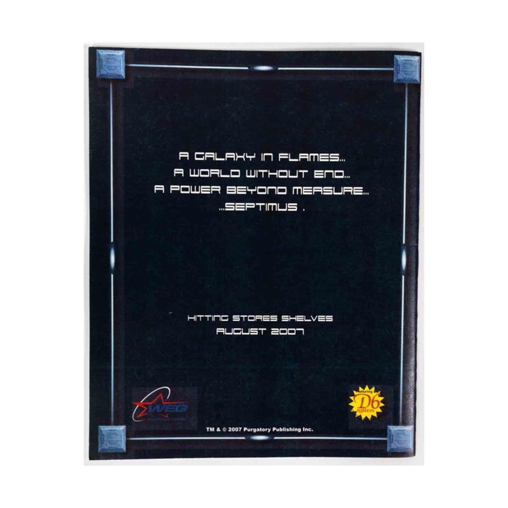 West End Sci-Fi RPG Fire & Forget Quick Start Rules w/Adventure VG+