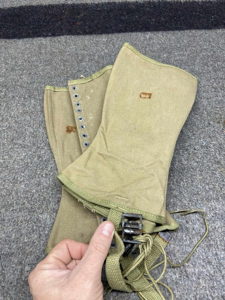 VTG WW2 Era US Army M1938 Field Leggings Gaiters Various Sizes AS IS