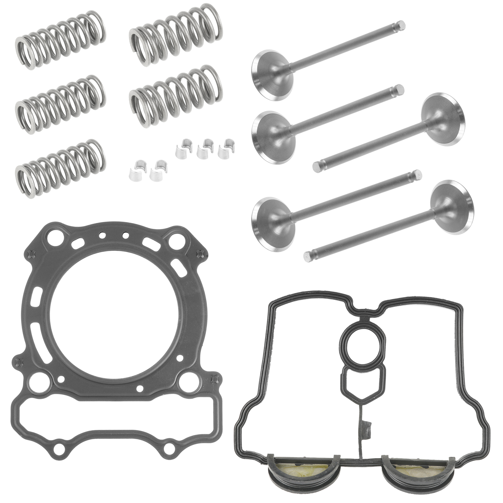 Cylinder Head Gasket And Intake Exhaust Valve Kit Fits Yamaha YZ250F 2001 - 2013