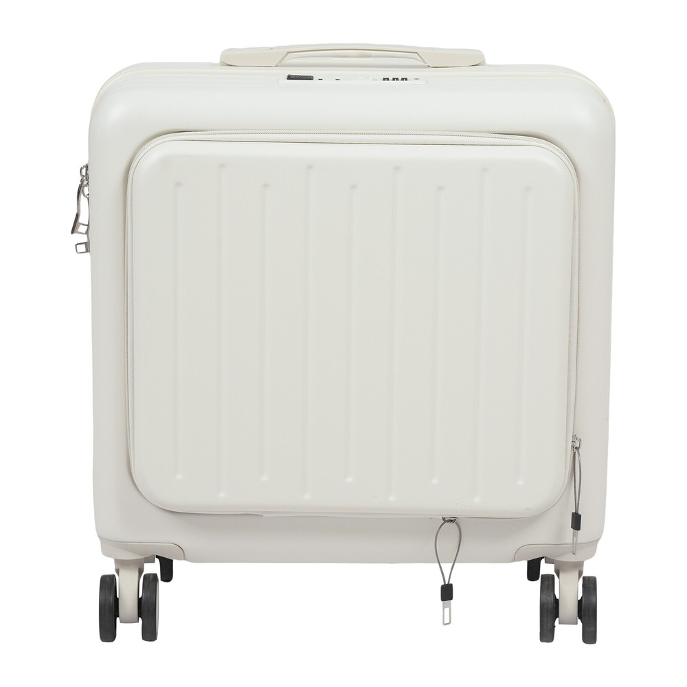18" front Open Multi-function Suitcase Password Suitcase W/ USB Port+Cup holder