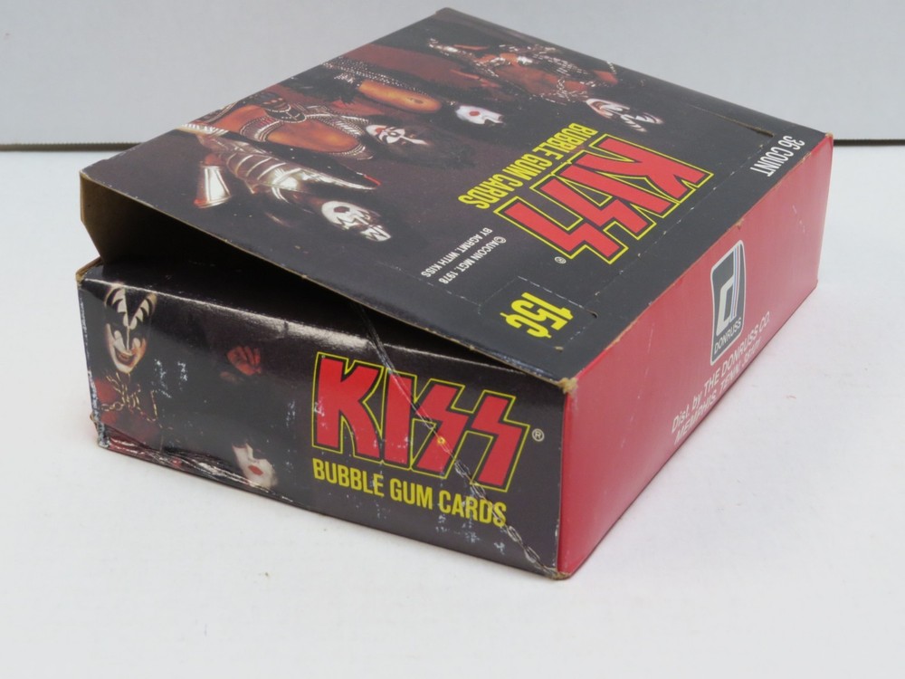 KISS DONRUSS SERIES I EMPTY BOX + 4 SEALED PACKS AUCOIN 1978