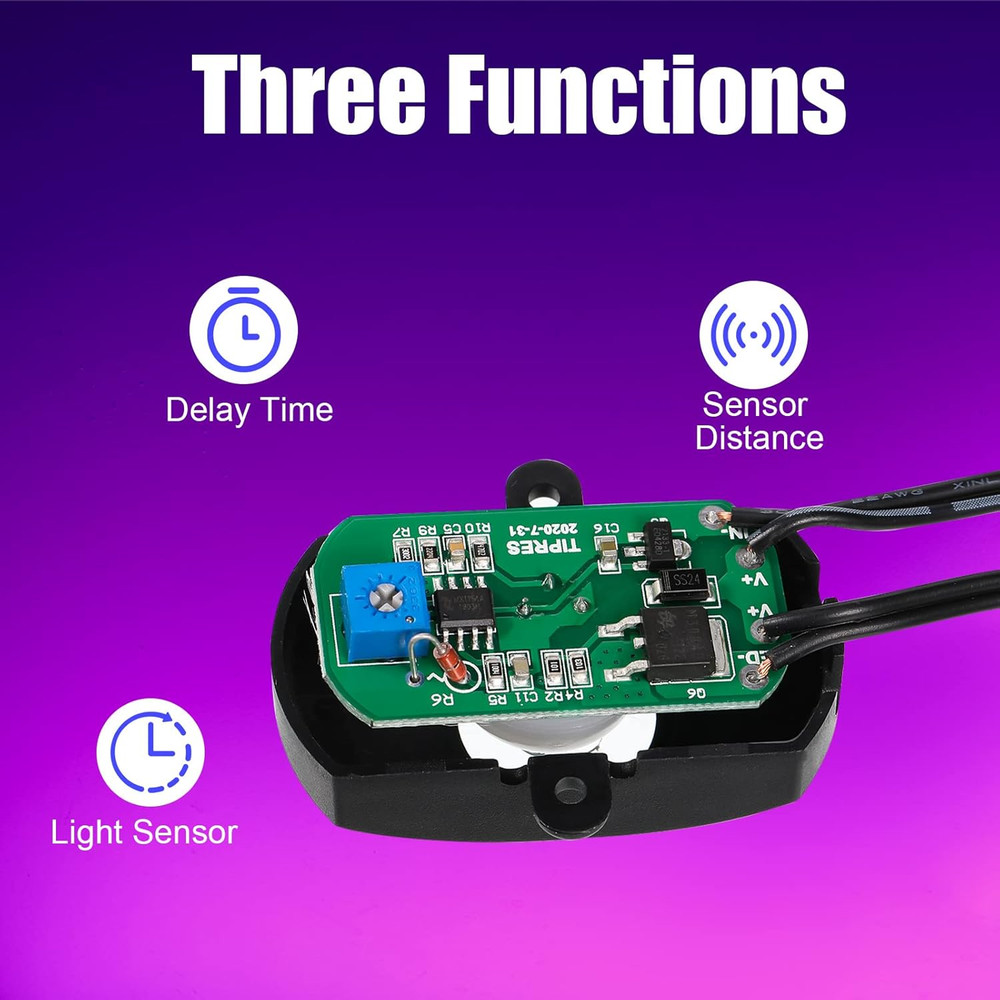 6 Pieces DC 5V-24V 5A PIR Motion Activated Sensor Light Switch Occupancy Moti...