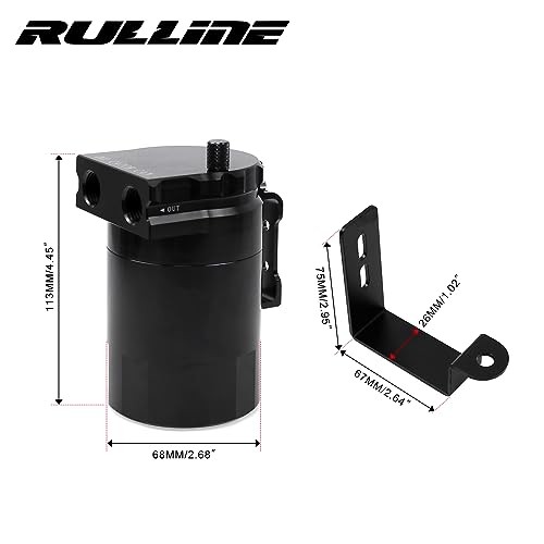 RULLINE Air Oil Separator, Catch Can Compatible with 2014-2018 Basic
