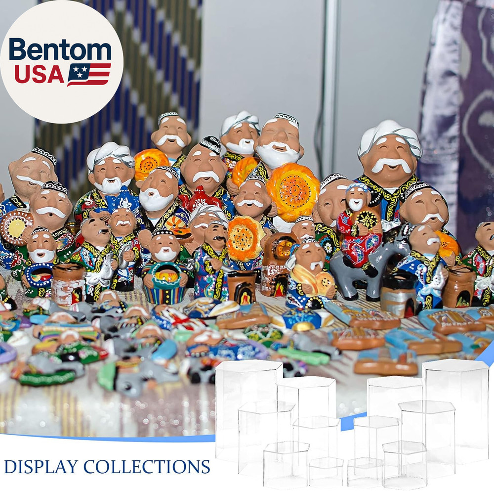 Hexagonal Jewelry Display Risers Hexagonal Market Display Risers Stands Acrylic