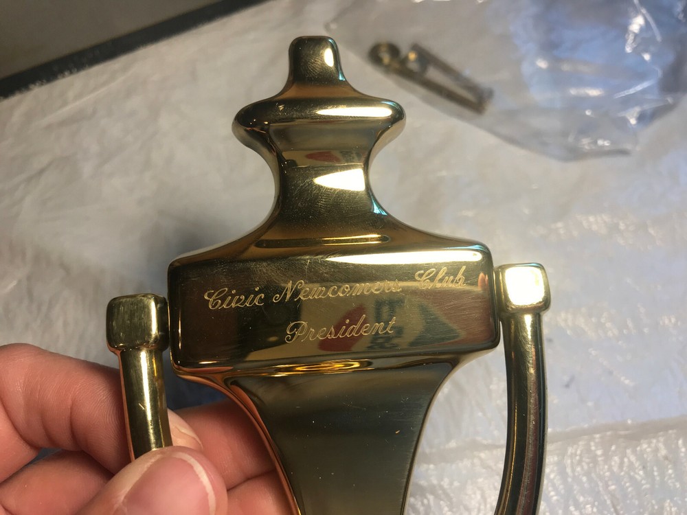 Solid Brass Forged Door Knocker ~ Engraved
