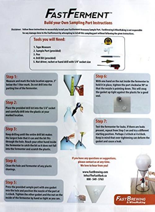 Fastferment Sampling Port Kit - Includes Spigot & Drill Bit