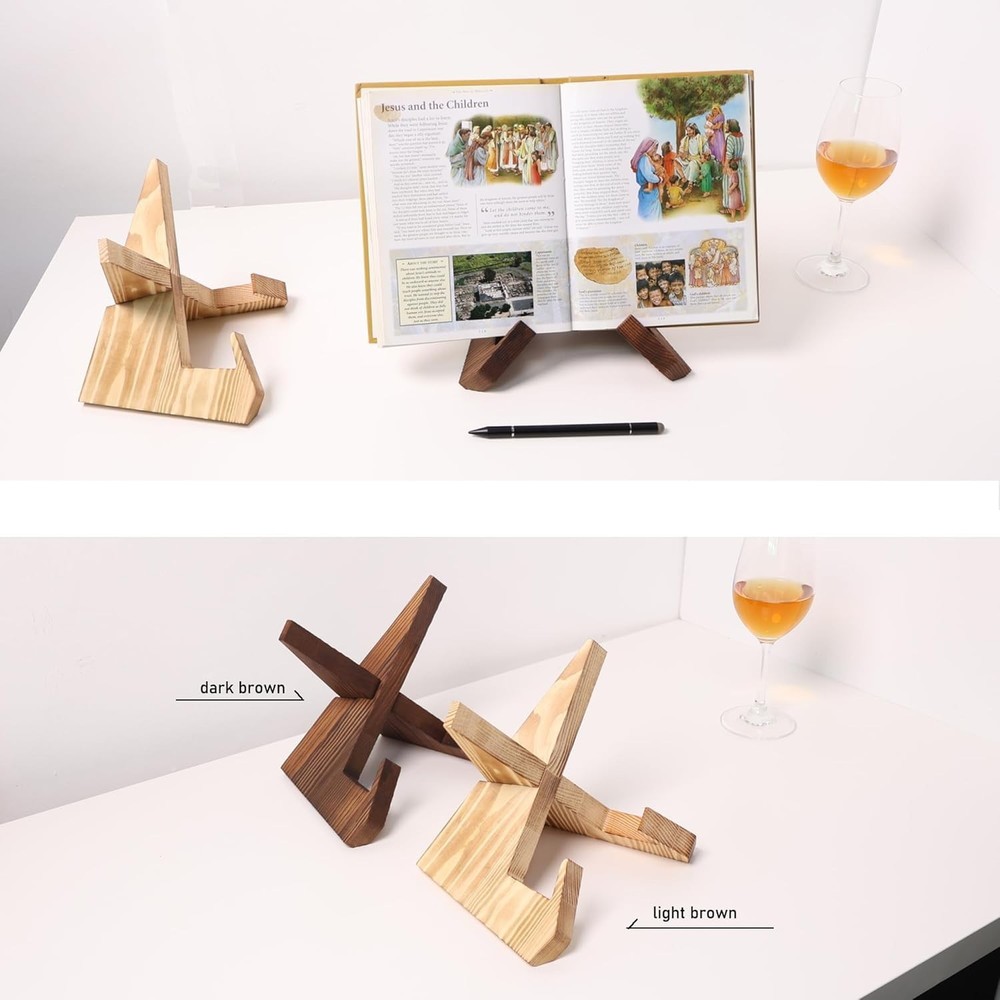 Solid Wood Tablet Computer Stands Compatible for Echo Show 15,Echo Show 21,Su...