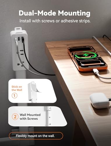 Electrical Outlet Extender Features USB-C, 2 USB-A, 2 AC Outlets, 1 Pack