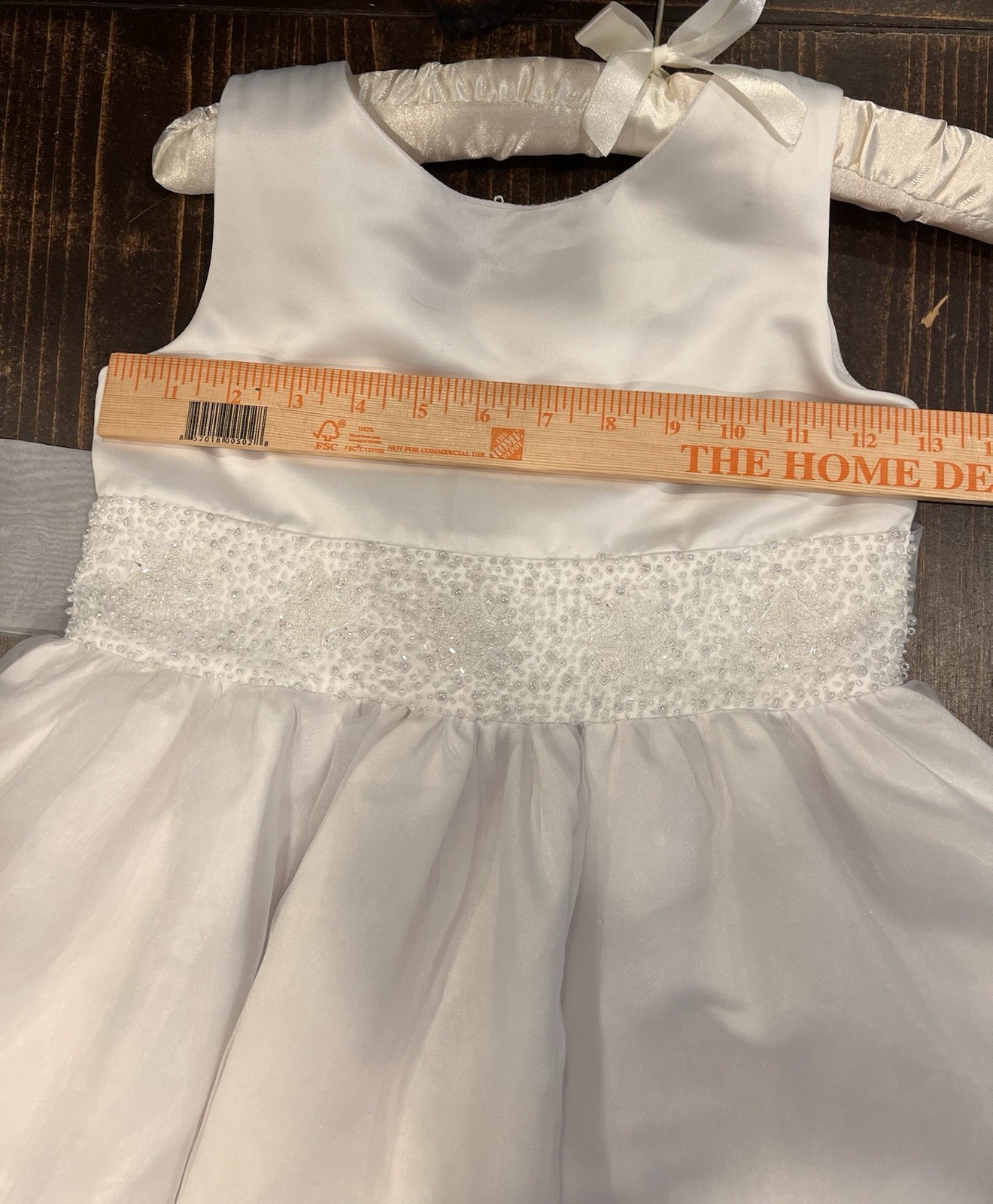 White Communion/Flower Girl Father/daughter Dance Dress Size 8 By Us Angels