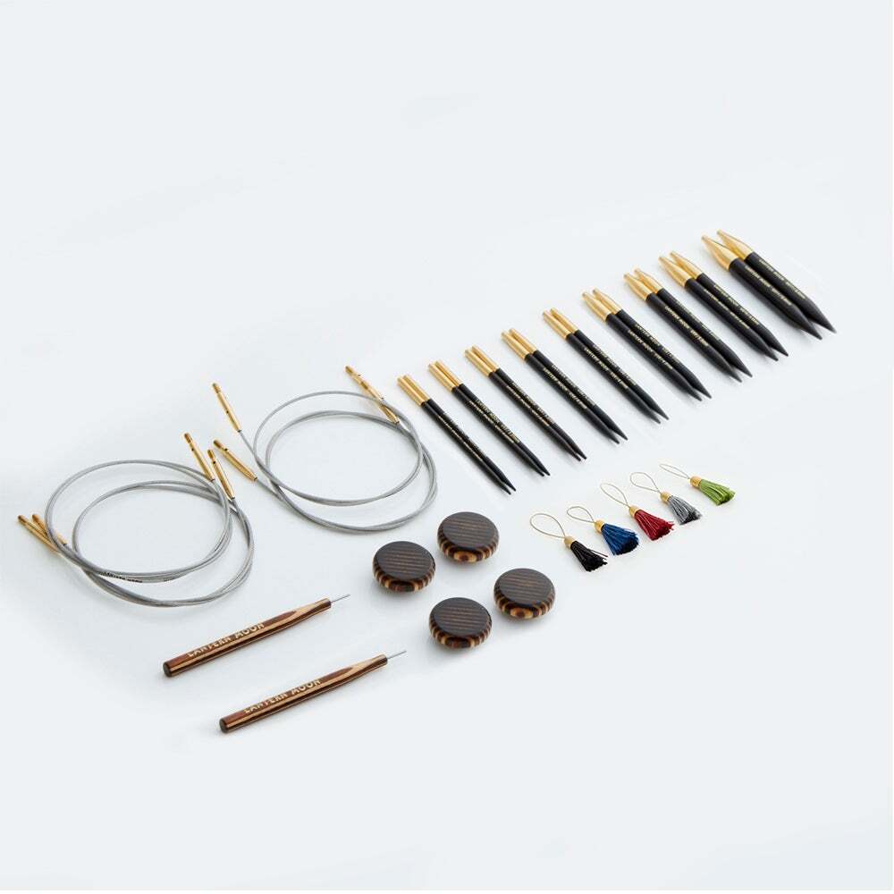 Lantern Moon Ancestry 4" Ebony Interchangeable Knitting Needle Set with Silk