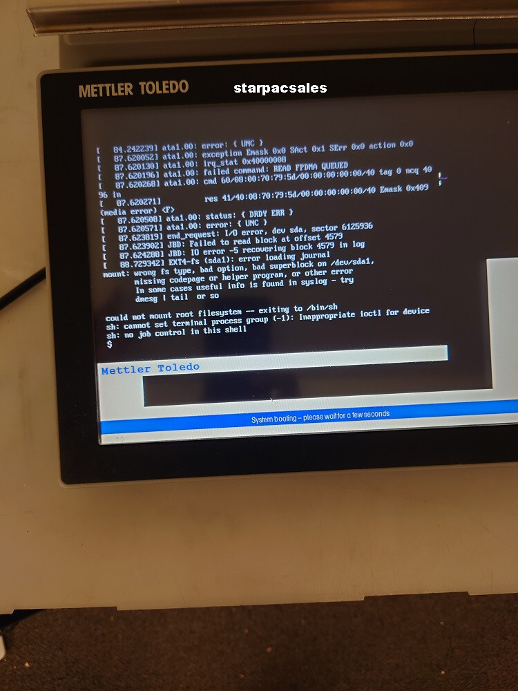 Mettler Toledo UCCW Deli Bakery Produce Touch Screen Scale Software Error Issues