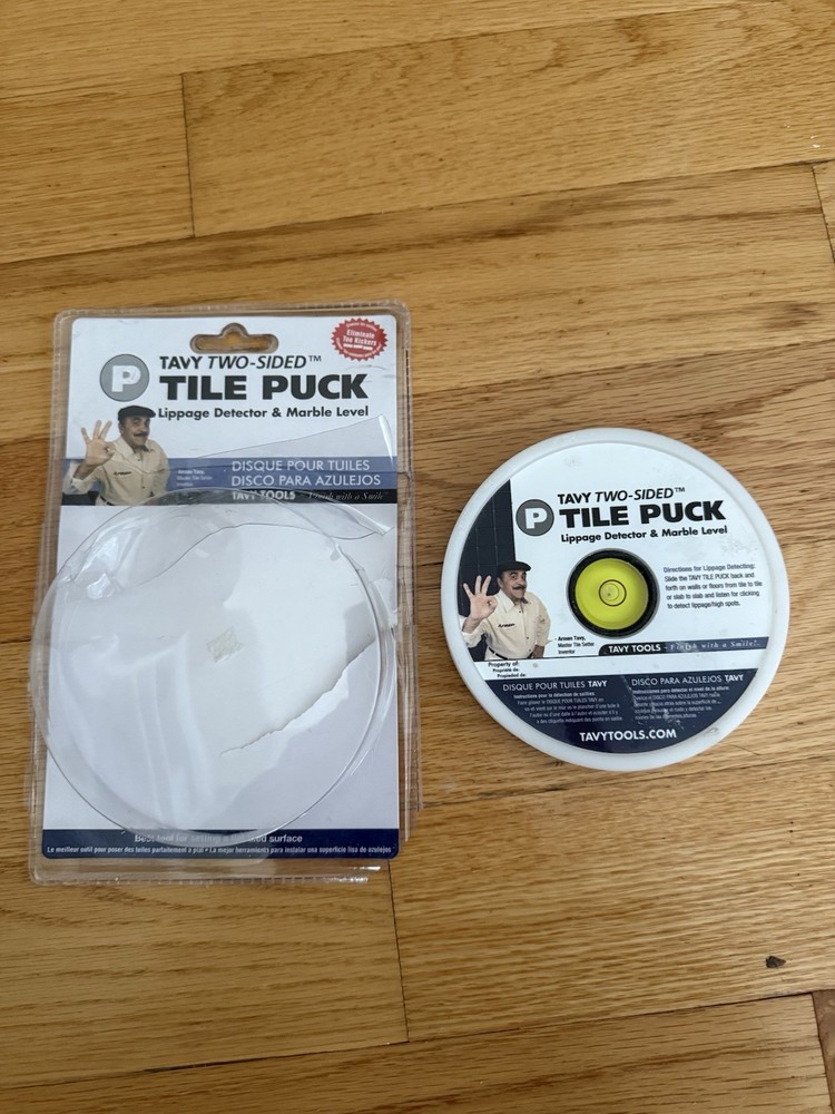 Tavy Two-Sided Tile Puck - Lippage Detector & Marble Level Tile Tool