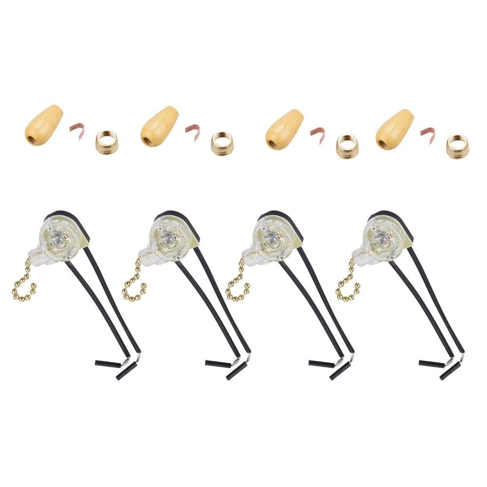 4Pcs 125V/250V 5cm/1.9" Ceiling Fan Light Wall Light Chain Type Pull Switch S