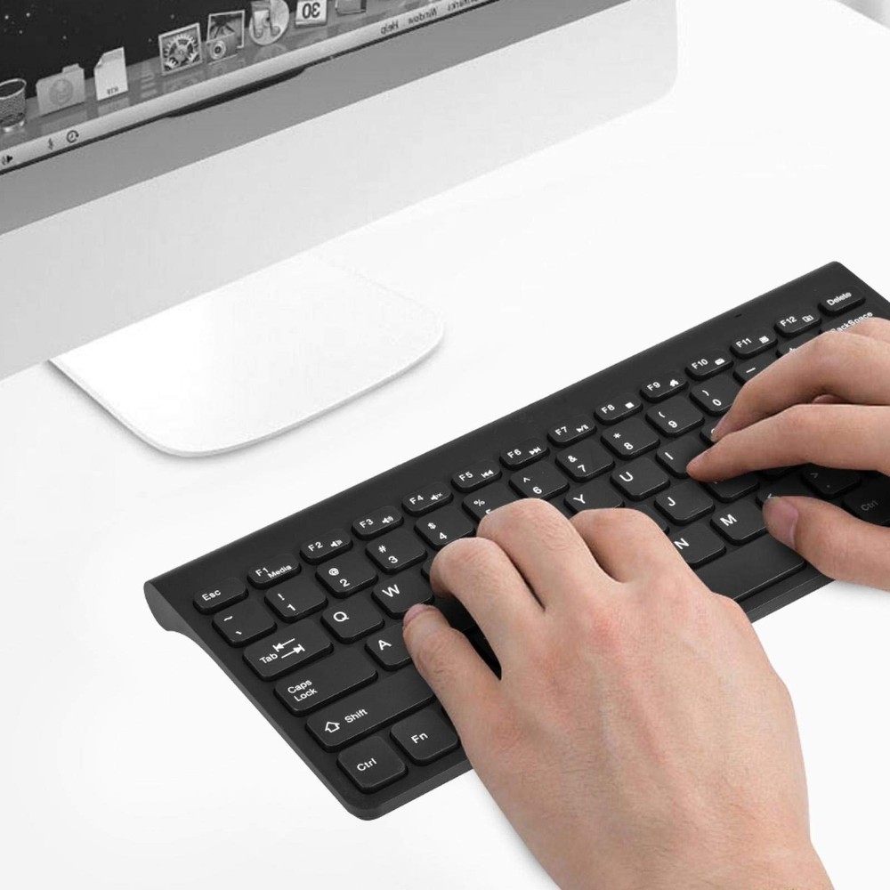 Wired Keyboard and Mouse, Ultra-Thin USB Keyboard Optical Mouse Set ComboFull Si