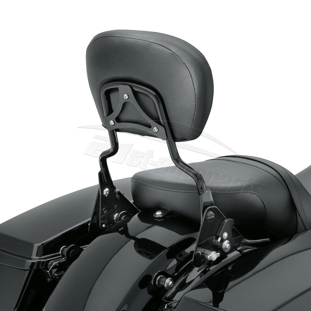 Detachable PU Leather Sissy Bar Backrest Black For Harley Davidson Touring 97-08