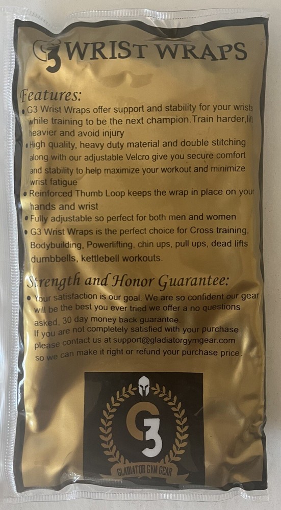 Gladiator G3 Lifting Wrist Wraps Camo Pattern (Opened Package)