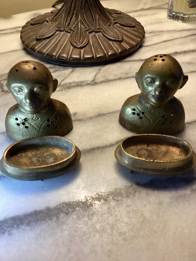 Vintage Brass Monkey Incense Burners (2)