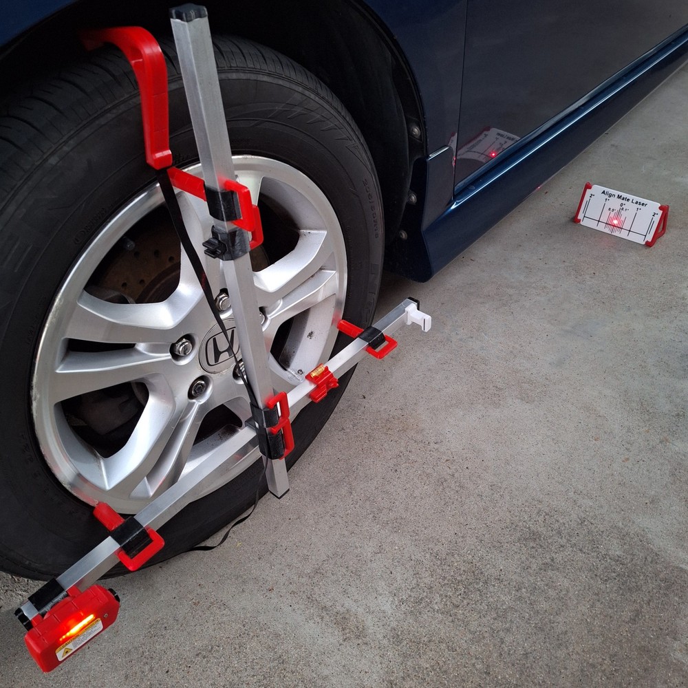 Precision Laser Toe Wheel Alignment Tool – DIY, Portable, Real-Time Feedback