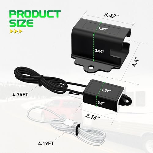 with Plug Holder, 4 Ft Trailer Brake Away Cable, Trailer Breakaway Switch