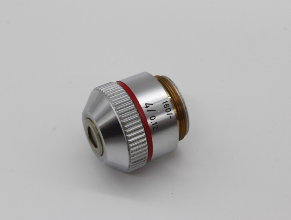 Leitz Microscope Obective 4 0.12 160 RMS thread #Ob6