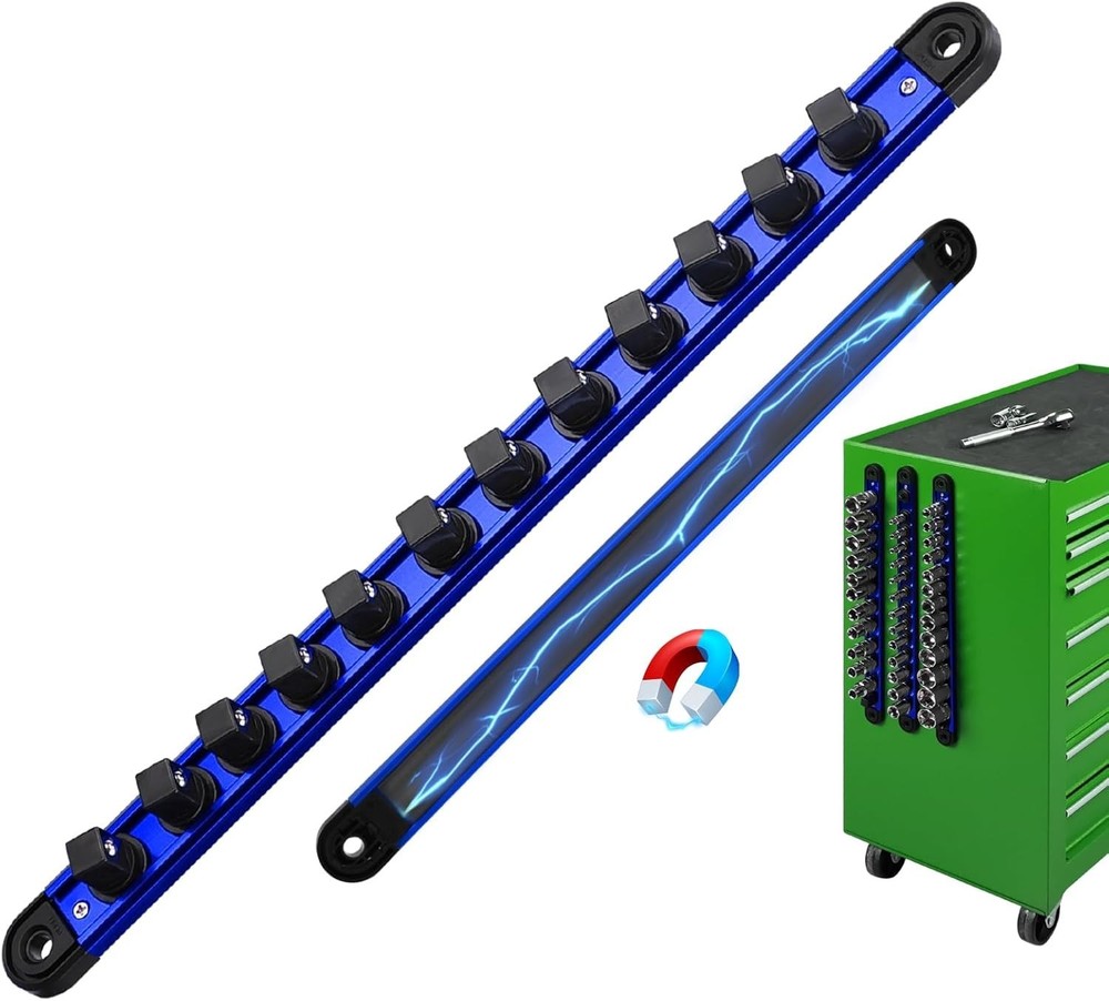Aluminum 1/2-Inch Socket Organizer Rail - Smart Tool Storage Solution