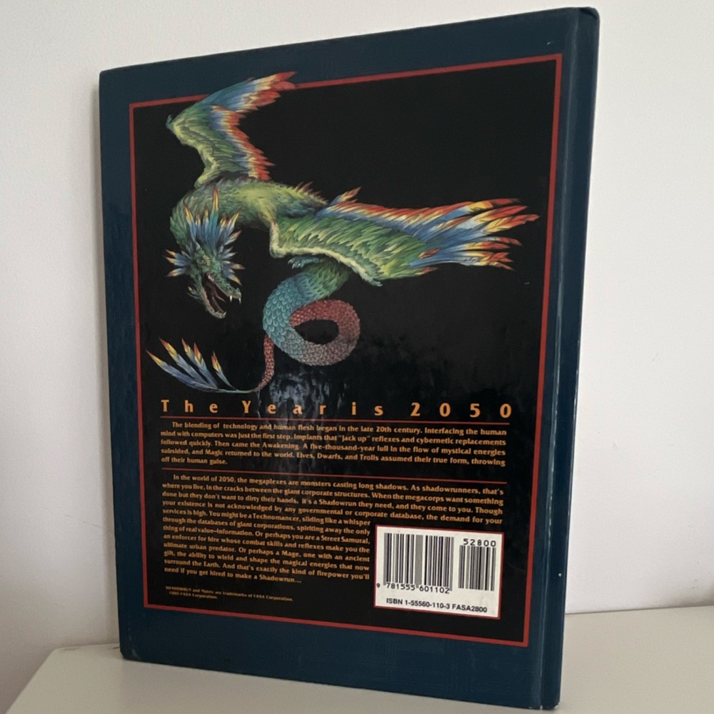 Shadowrun Core Rulebook 7101 Corrected Second Printing 1989 FASA