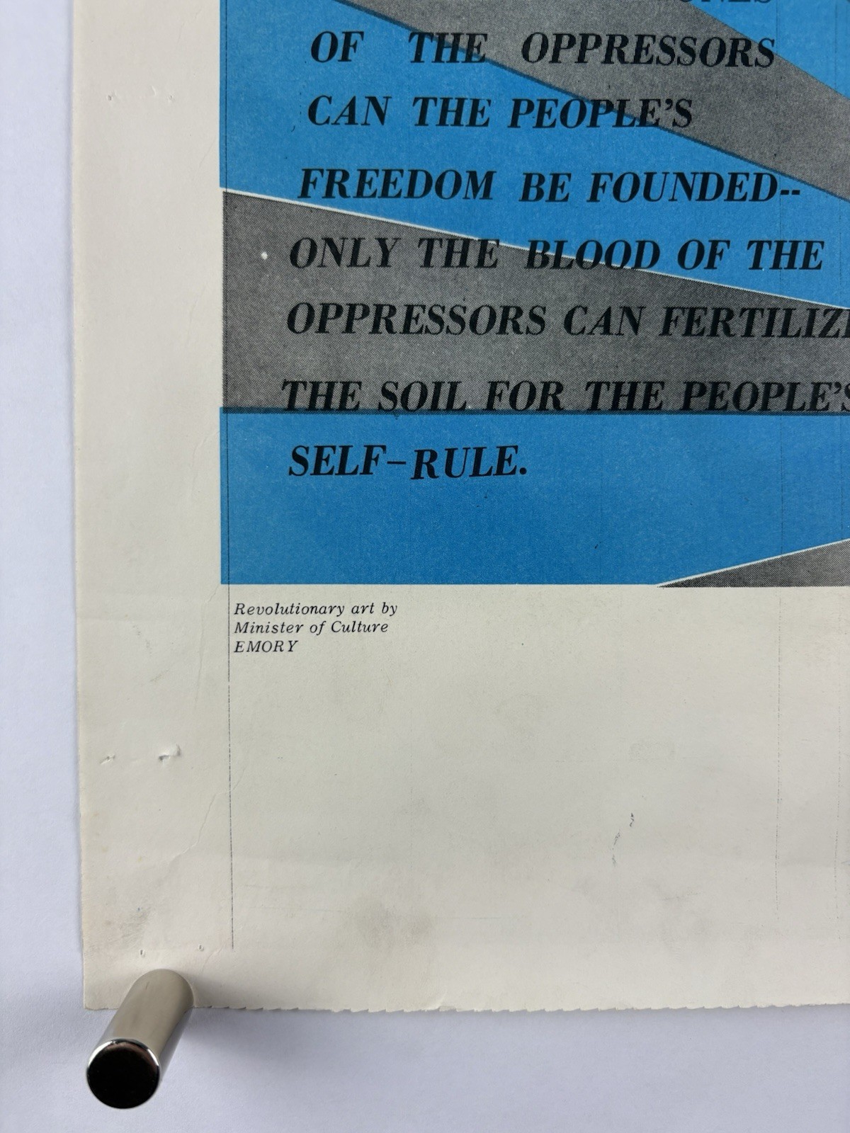 BLACK PANTHER PARTY Political Poster 1969 BPP Emory Douglas OPPRESSORS BLOOD