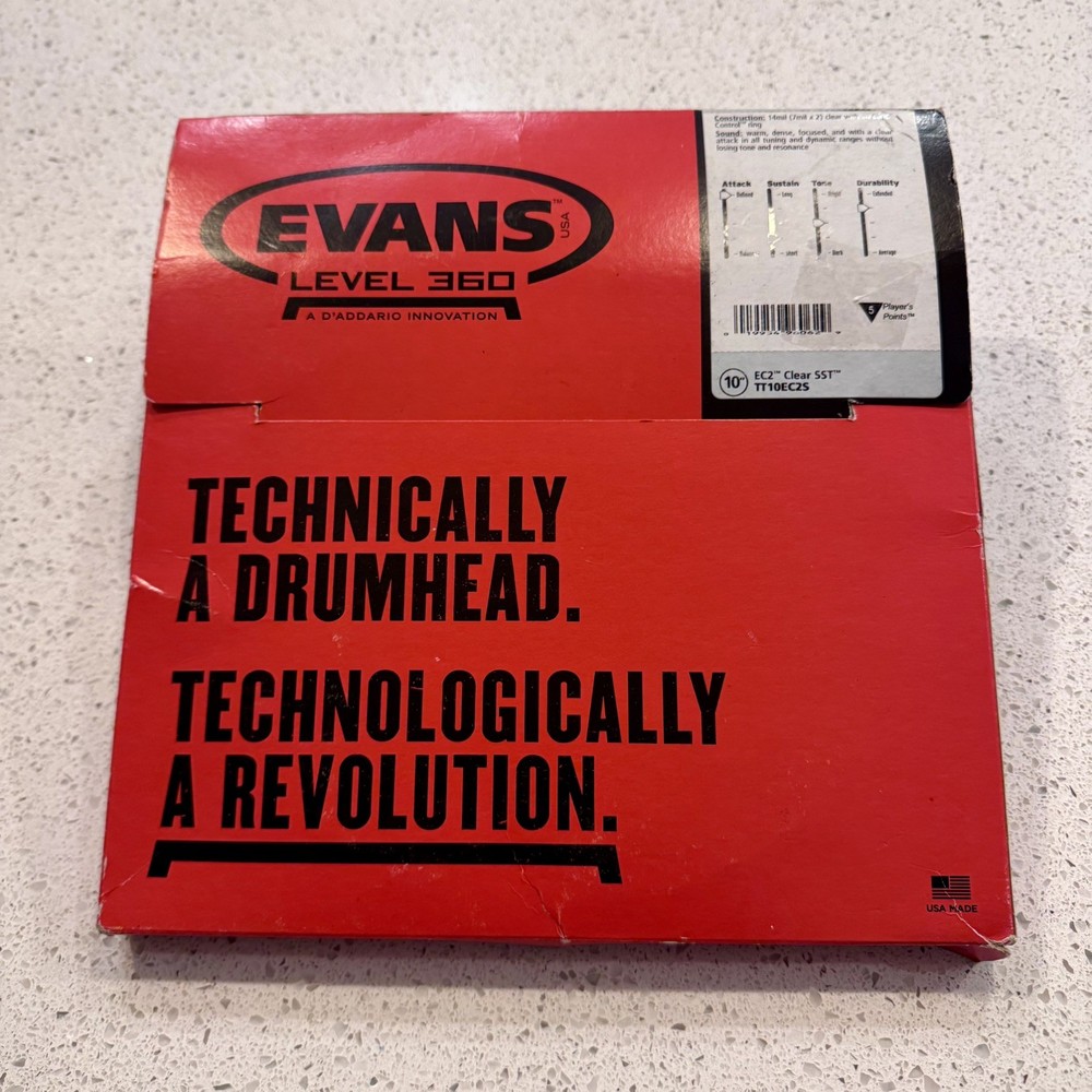 Evans Level 360 Clear Drumhead - 10" New Open Box