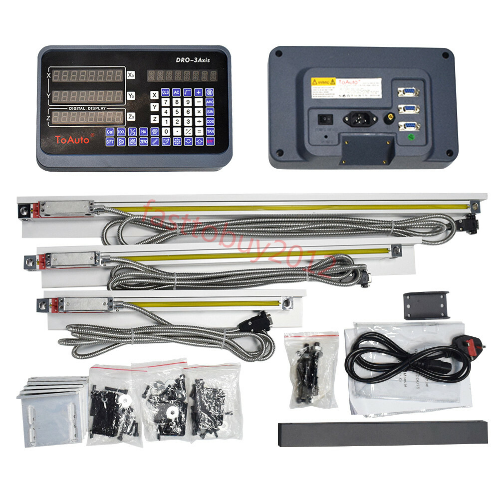 2/3Axis Digital Readout DRO Kit Linear Scale Encoder fr CNC Mill Lathes,US STOCK